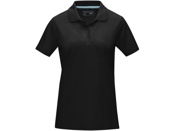 Polo orgánico GOTS de manga corta para mujer Graphite barato