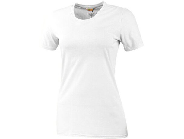Camiseta tejido mixto de mujer para empresas blanca Camiseta tejido mixto de mujer para empresas blanca