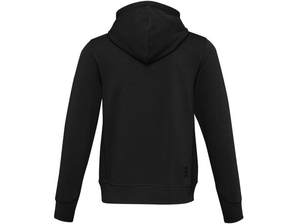 Sudadera con capucha unisex Laguna algodón BCI y poliéster Negro intenso detalle 27