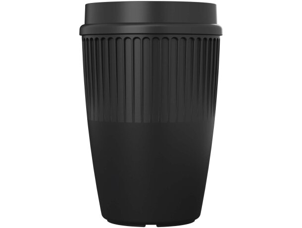 Vaso Cirrus POP 350ml con tapa de 360° y plástico reciclado Negro intenso detalle 9
