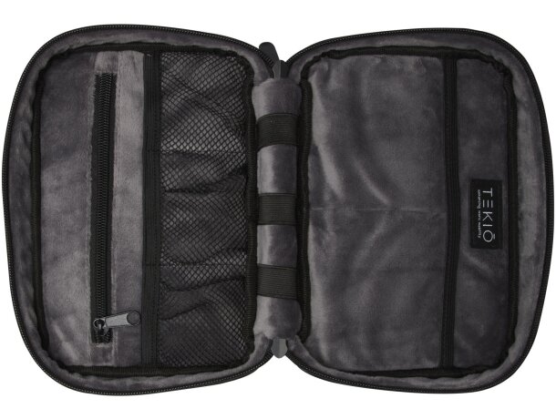 Bolsa organizadora reciclada GRS Rise con forro de felpa Negro intenso detalle 4