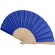Abanico Manuela de madera y poliéster personalizable Azul real detalle 10