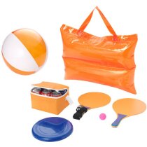Set completo para playa personalizado naranja Set completo para playa personalizado naranja