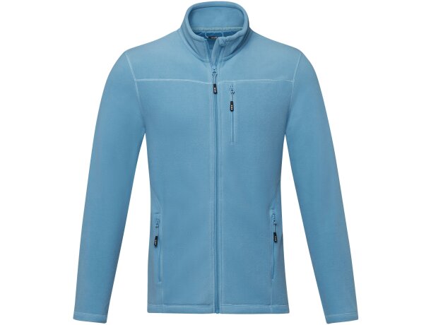 Chaqueta polar reciclada GRS con cremallera hombre Amber Azul nxt detalle 7