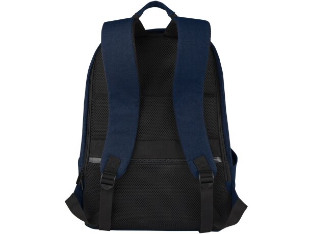 Mochila antirrobo Joey 18L portátil 15,6 lona reciclada GRS Azul marino detalle 10