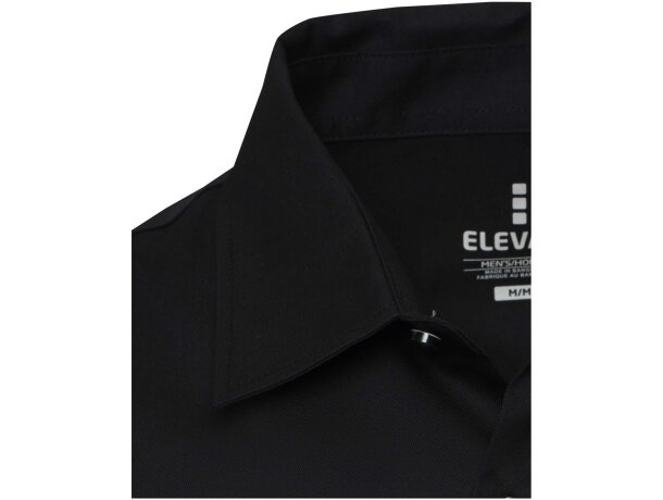 Camisa sarga Citrine hombre algodón BCI certificado 185 g/m² Negro intenso detalle 3