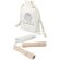 Cuerda de saltar de madera en bolsa de algodón Denise personalizado
