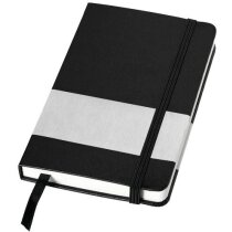 Libreta tamaño A6 con cierre elástico negro intenso Libreta tamaño A6 con cierre elástico negro intenso