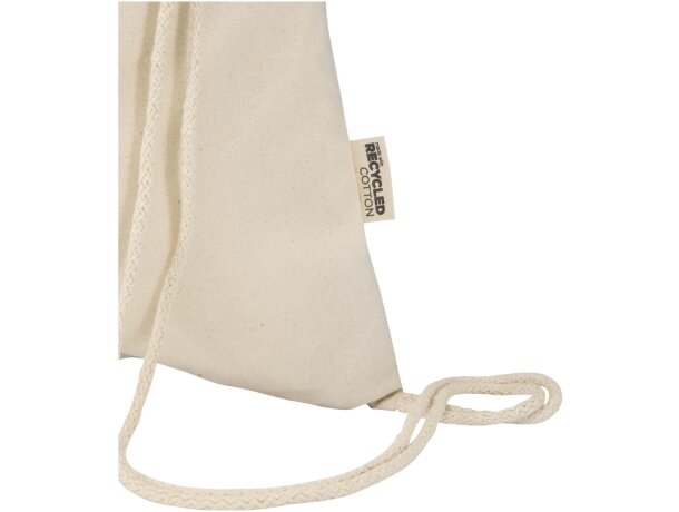 Bolsa con cuerdas Peru Blend de algodón reciclado GRS 5L Natural detalle 4