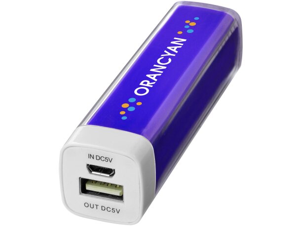 Power bank de plástico modelo flash grabado
