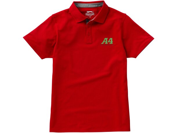 Polo para personalizar unisex 100% algodon 220 gr Rojo/gris detalle 23