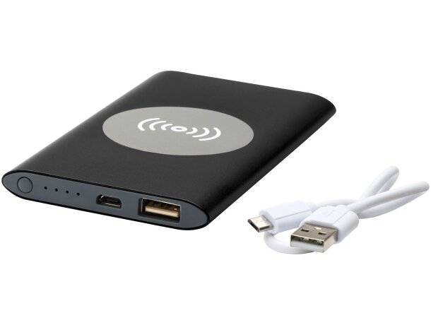 Batería externa inalámbrica Juice de 4000 mAh con aluminio Negro intenso detalle 27