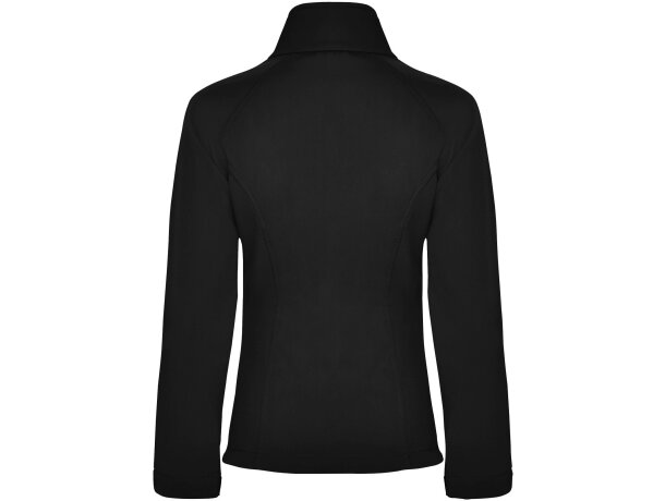 Chaqueta softshell mujer Antártida Roly con cremallera invertida Negro intenso detalle 4