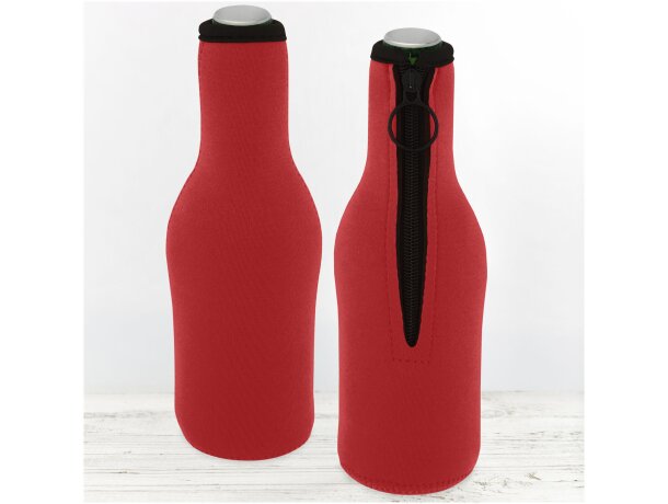 Funda para botellas térmicas de neopreno plegable Fris Rojo detalle 13