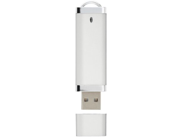 Memoria USB 4 GB Flat de plástico con diseño minimalista Plateado detalle 2