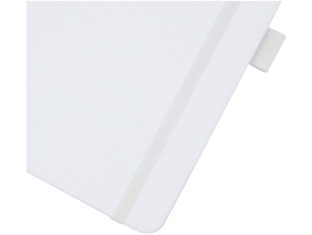 Libretas ecológicas tamaño A5 con tapa de RPET y 80 hojas recicladas Honua Blanco detalle 5