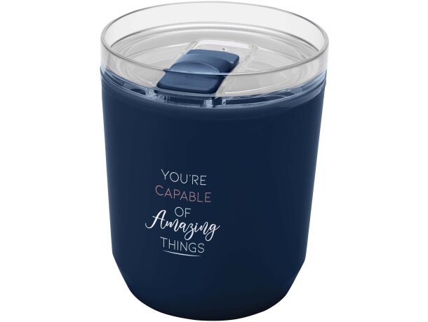 Vaso de doble pared Hudson 180ml plástico reciclado Azul marino detalle 21