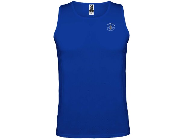 Camiseta deportiva sin mangas infantil Andre de Roly Azul real detalle 5