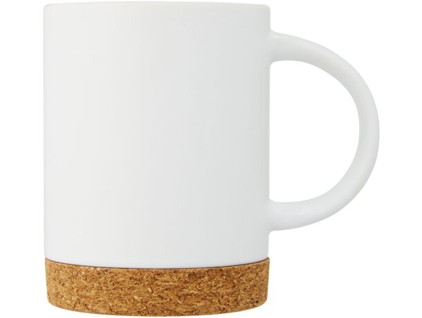 Taza de cerámica de 425 ml con base de corcho Neiva Blanco detalle 2