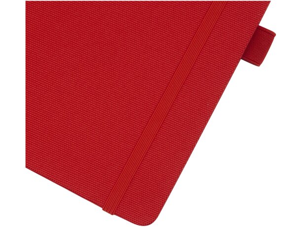 Libretas ecológicas tamaño A5 con tapa de RPET y 80 hojas recicladas Honua Rojo detalle 10