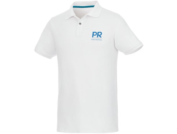 Polo de manga corta personalizado algodón 220 g/m2 Elevate Nxt Beryl Blanco detalle 1