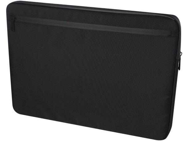 Funda portátil 15,6 pulgadas Rise en poliéster reciclado GRS Negro intenso detalle 5