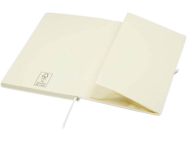 Libreta tapa dura A5 Spectrum Plus con papel certificado FSC Blanco detalle 17
