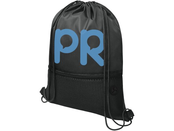 Mochila de cuerdas para empresa poliéster Oriole Negro intenso detalle 1