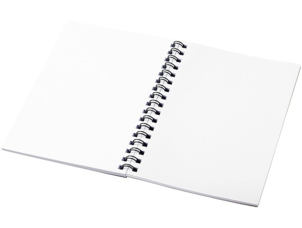Libreta A6 espiral cubierta polipropileno Desk-Mate Blanco/negro intenso detalle 3