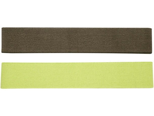 Set de 2 gomas de resistencia Grip látex y poliéster Lima/verde bosque detalle 6