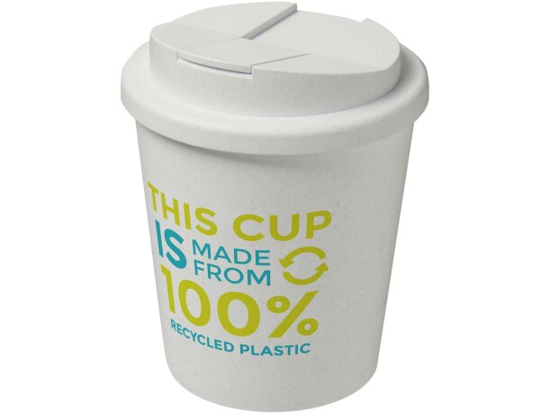 Vaso reciclado de 250 ml con tapa antigoteo Americano® Espresso personalizado