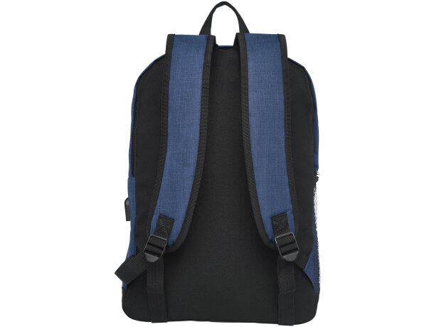 Mochila para ordenador 15,6 poliéster con salida USB Hoss Azul marino detalle 14