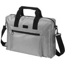 Bolsa de congresos de poliester con bolsillos personalizada gris Bolsa de congresos de poliester con bolsillos personalizada gris