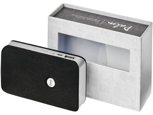Altavoz Bluetooth® con batería externa inalámbrica Palm Negro intenso detalle 5