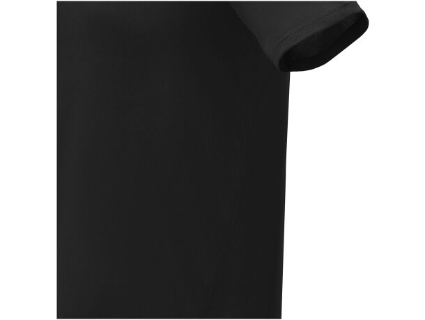 Polo manga corta Deimos cool fit para hombre Negro intenso detalle 40