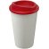 Vaso de plástico con tapa de rosca polipropileno reciclado 350ml Blanco/rojo
