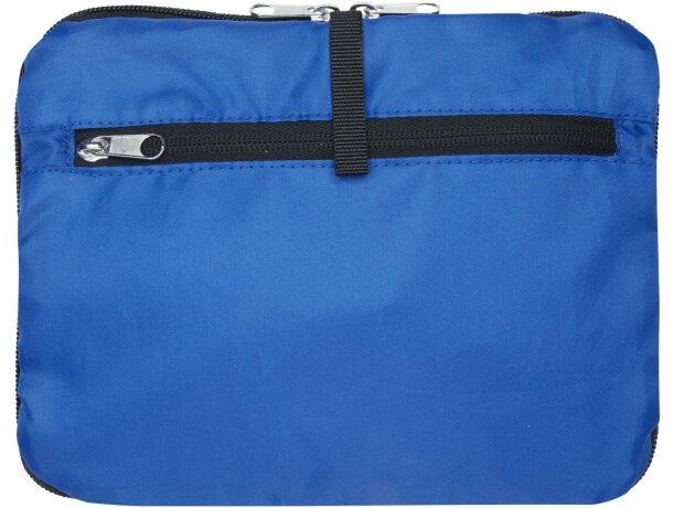 Mochila plegable EcoFold 15 litros de poliéster reciclado GRS Azul real detalle 11