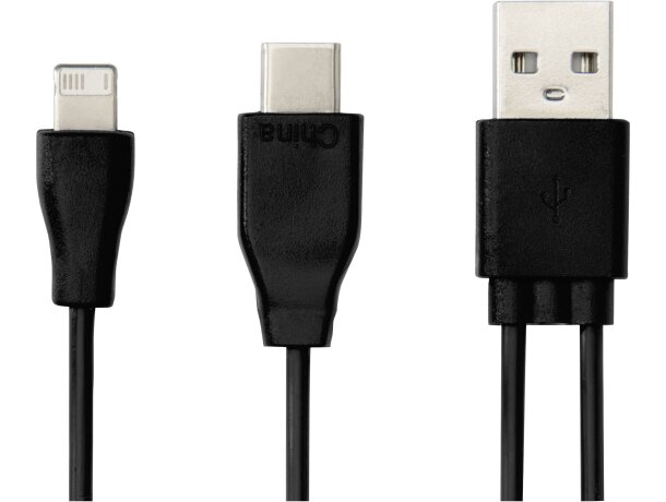 Cable de carga reversible 3 en 1 Ario Negro intenso detalle 15