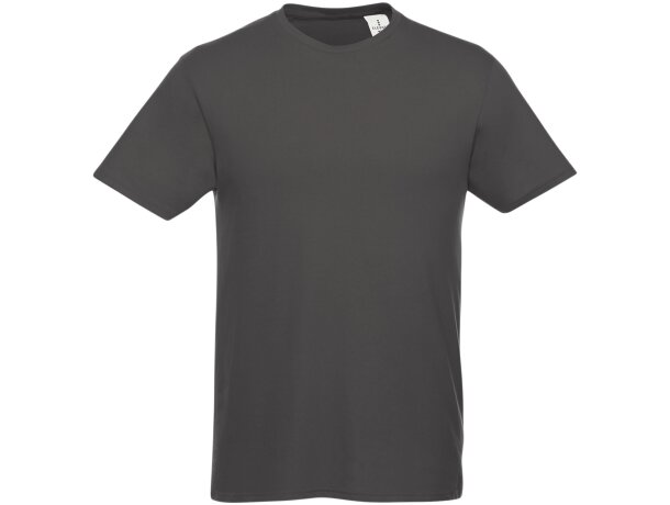 Camiseta de manga corta para hombre Heros Gris tormenta detalle 97