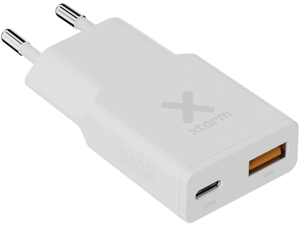 Cargador 33W Xtorm Go2 SlimLine con plástico reciclado Blanco detalle 5