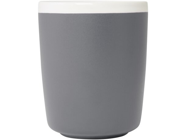 Taza cerámica Lilio 310ml acabado mate con interior brillante Gris detalle 2