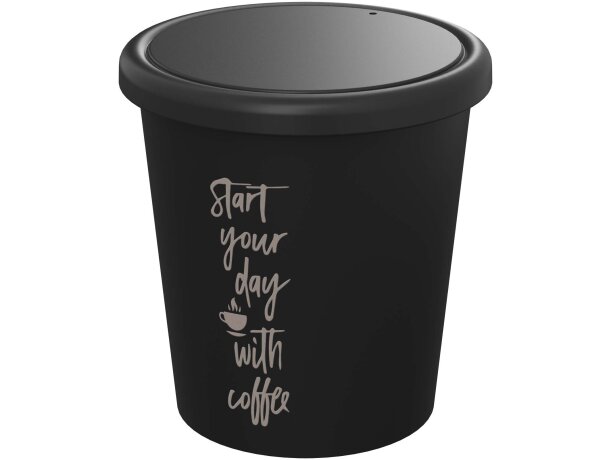 Vaso 100 ml con tapa Americano Piccolo Negro intenso detalle 5