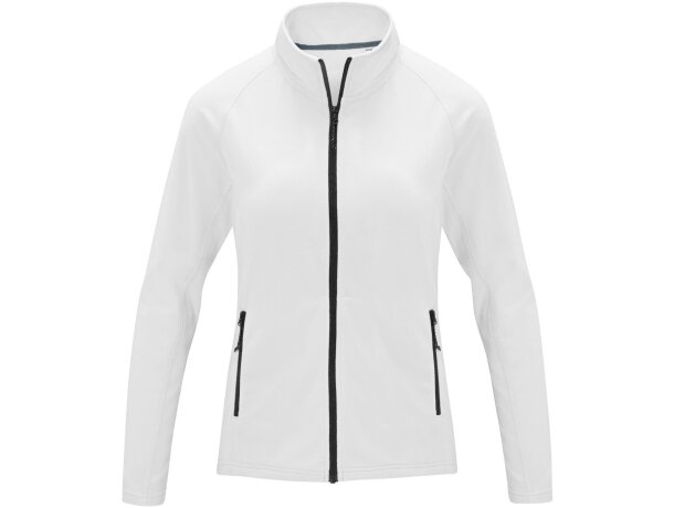 Chaqueta polar mujer Zelus con microforro 140 g/m² Blanco detalle 2