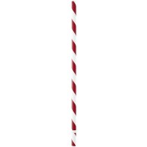 Pajita rayada de plástico personalizada roja Pajita rayada de plástico personalizada roja