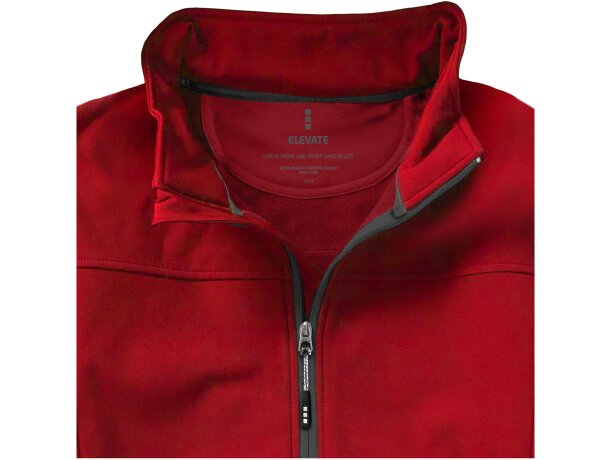 Chaqueta softshell de hombre Langley impermeable transpirable Rojo detalle 8