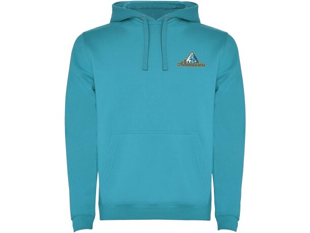 Sudadera con capucha para hombre Urban Roly Azul turquesa detalle 101