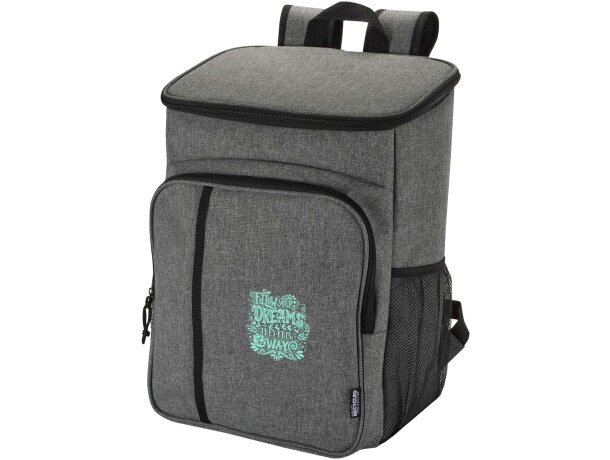 Mochila picnic nevera Tundra 20L con cubiertos y certificado GRS Gris mezcla detalle 13
