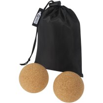 Set pelotas yoga corcho Trikona con funda