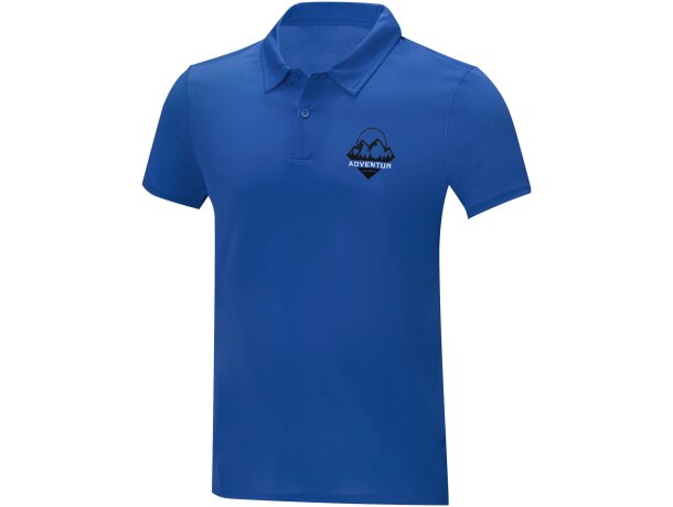 Polo manga corta Deimos cool fit para hombre Azul detalle 15