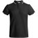 Polo deportivo manga corta infantil Tamil Roly poliéster reciclado Negro intenso/blanco